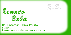 renato baba business card