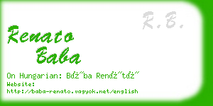 renato baba business card